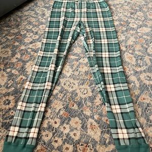 EUC Hannah Andersson Mens size M green Holiday Plaid pj jogger bottoms
